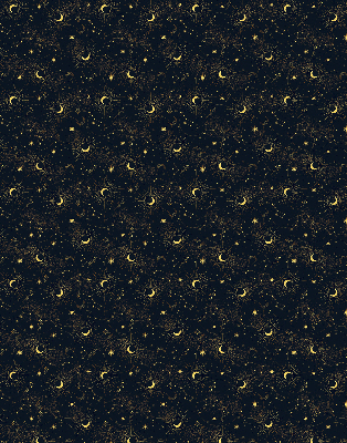 Blackout roller blind for window Moon and stars
