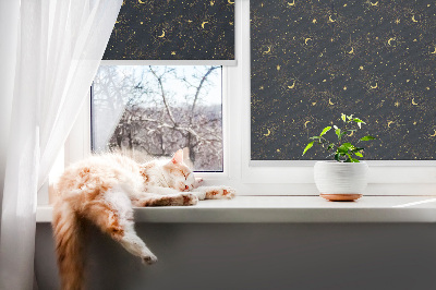 Blackout roller blind for window Moon and stars