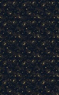 Blackout roller blind for window Moon and stars