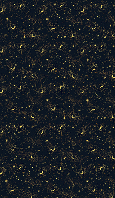 Blackout roller blind for window Moon and stars