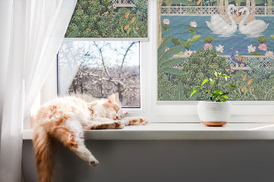 Fabric roller blind for window Garden