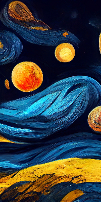 Fabric roller blind for window Planets