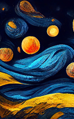 Fabric roller blind for window Planets