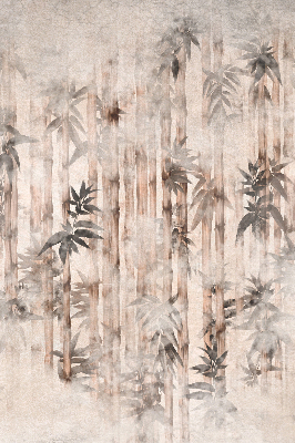 Blackout roller blind with leaves pattern