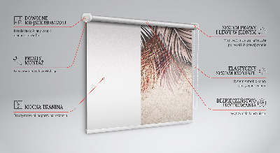 Fabric roller blind for window Leaves