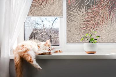 Fabric roller blind for window Leaves