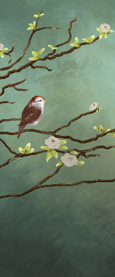 Blackout roller blind Birds on a branch