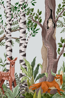 Blackout roller blind for window Forest animals