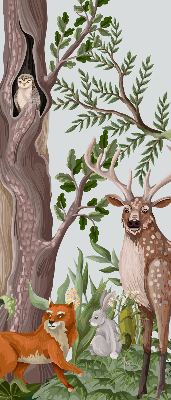 Blackout roller blind for window Forest animals