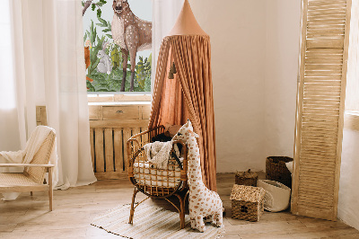 Blackout roller blind for window Forest animals