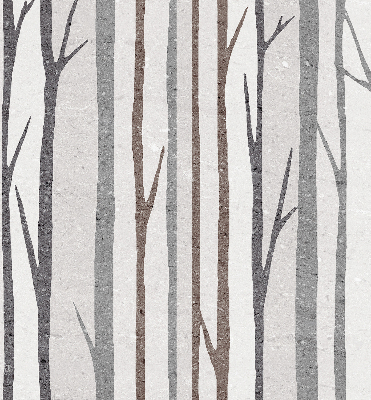Blackout roller blind with tree trunks print