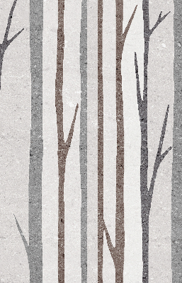 Blackout roller blind for window Tree trunks