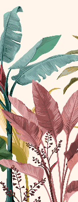 Fabric roller blind for window Colorful leaves