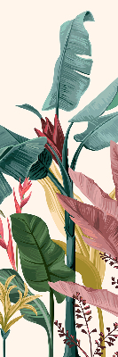 Fabric roller blind for window Colorful leaves