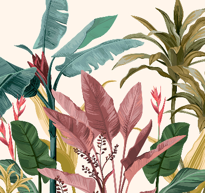Fabric roller blind for window Colorful leaves