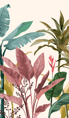 Fabric roller blind for window Colorful leaves