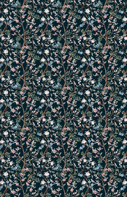 Blackout roller blind Flower vines
