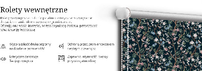 Blackout roller blind Flower vines