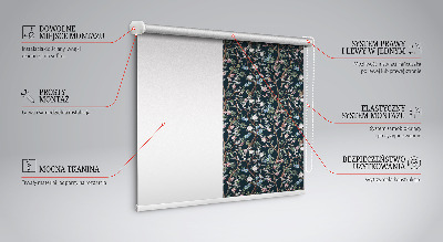 Blackout roller blind Flower vines