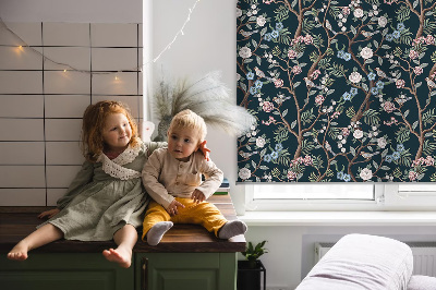Blackout roller blind Flower vines