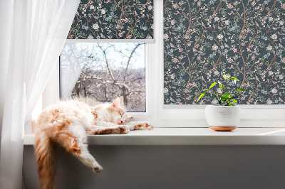 Blackout roller blind Flower vines