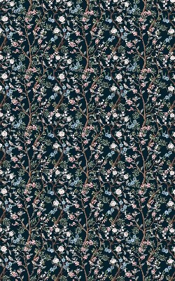 Blackout roller blind Flower vines
