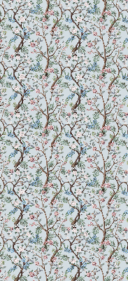 Blackout roller blind for window Flower vines on a light background