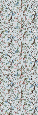 Blackout roller blind for window Flower vines on a light background
