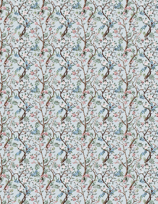 Blackout roller blind for window Flower vines on a light background
