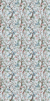 Blackout roller blind for window Flower vines on a light background