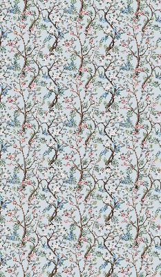 Blackout roller blind for window Flower vines on a light background