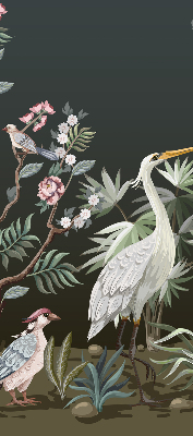 Blackout roller blind Birds by the tree