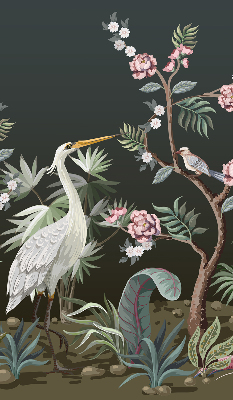 Blackout roller blind Birds by the tree