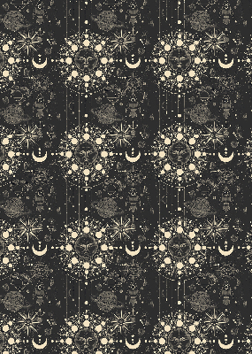 Fabric roller blind for window Cosmos design