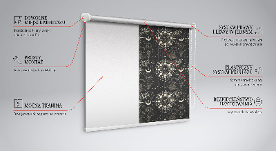 Fabric roller blind for window Cosmos design