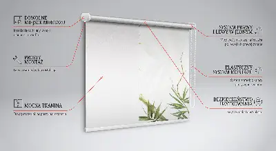 Blackout roller blind bamboo style