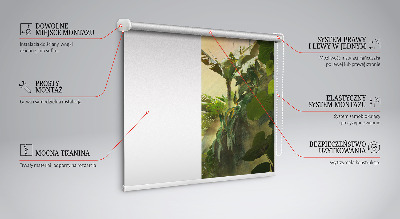Blackout roller blind for window Plant frame