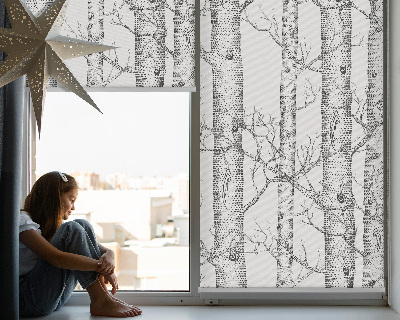 Fabric roller blind for window Trunks