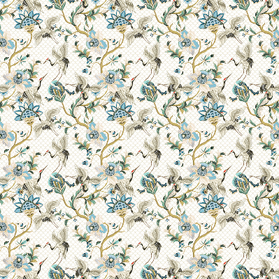Blackout roller blind Flowers and birds
