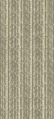 Fabric roller blind with tree trunk print