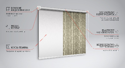 Fabric roller blind for window Tree trunks