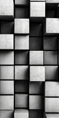 Blackout roller blind for window Stone cubes