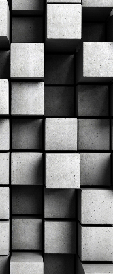 Blackout roller blind for window Stone cubes