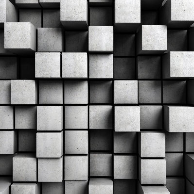 Blackout roller blind for window Stone cubes