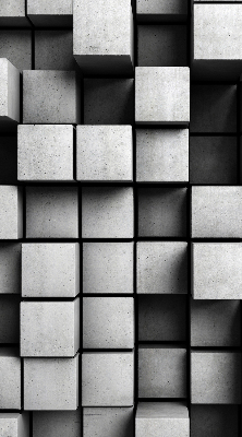 Blackout roller blind for window Stone cubes