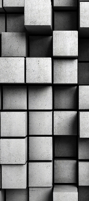 Blackout roller blind for window Stone cubes