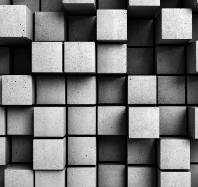 Blackout roller blind for window Stone cubes