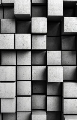 Blackout roller blind for window Stone cubes