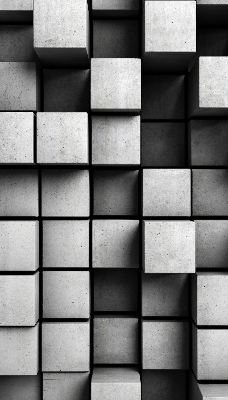 Blackout roller blind for window Stone cubes