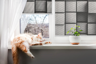 Blackout roller blind for window Stone cubes